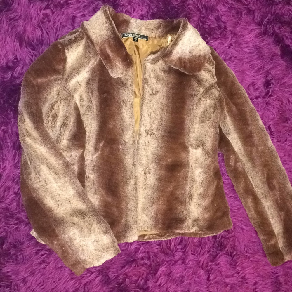 Soft Fuzzy Fluffy Brown Jacket